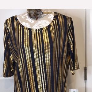 NWT 4/$25 LuLaRoe Gigi Elegant 3XL Black Gold